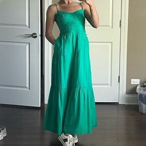 Green maxi dress